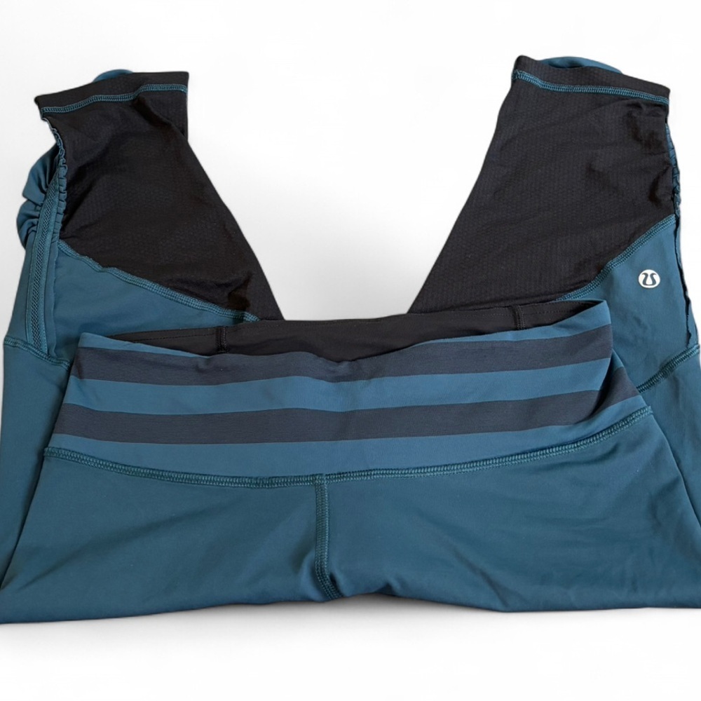 Lululemon Run: For Your Life Crop • Size 8 • Alberta Lake • Rare Running Capri
